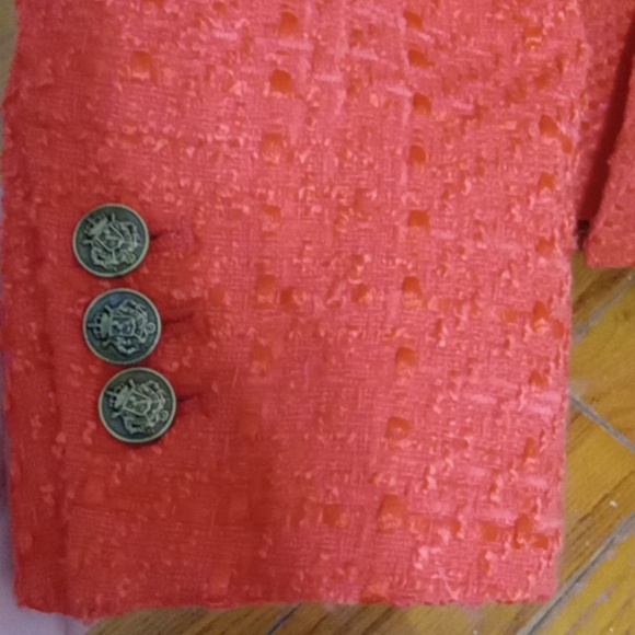 LOFT Coral Textured Tweed Blazer - Picture 6 of 6